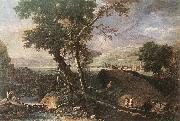 RICCI, Marco Landscape with River and Figures df USA oil painting reproduction